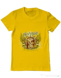 Tricou ADLER barbat Best pilots Galben