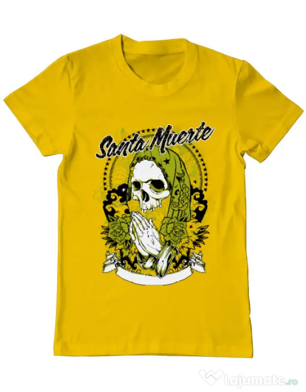 Tricou ADLER barbat Holy death Galben