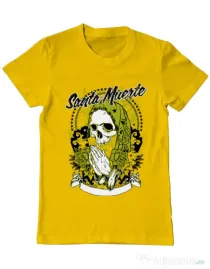 Tricou ADLER barbat Holy death Galben