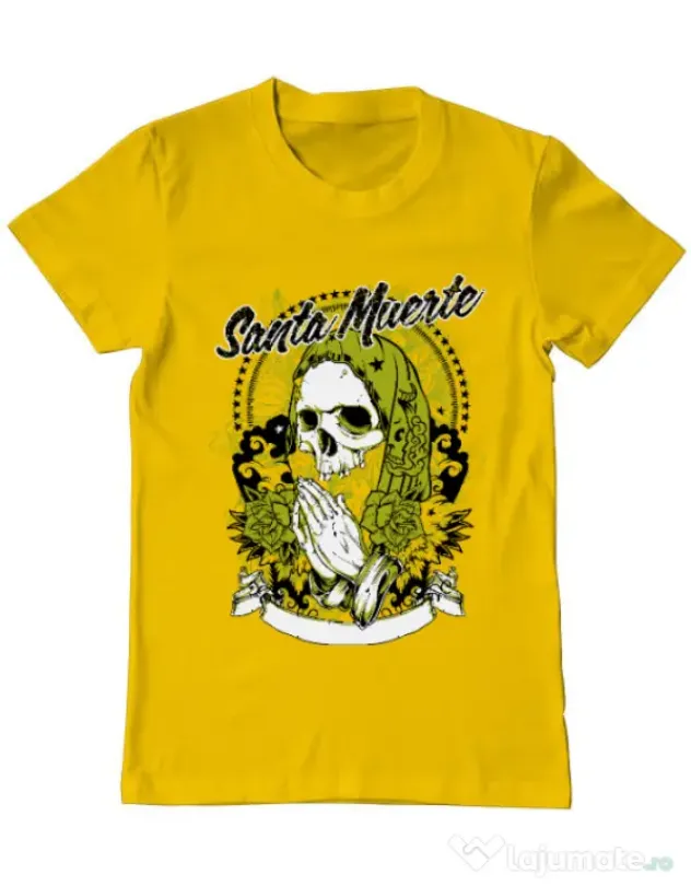 Tricou ADLER barbat Holy death Galben