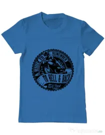Tricou ADLER barbat A ride to remember Albastru azuriu