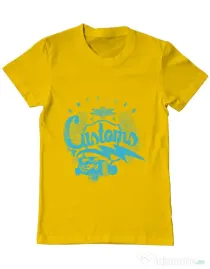 Tricou ADLER barbat American customs Galben