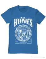 Tricou ADLER barbat Bad bones crew always win Albastru azuriu