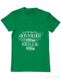 Tricou ADLER barbat Believe in something Verde mediu