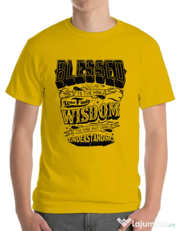 Tricou ADLER barbat Blessed Galben