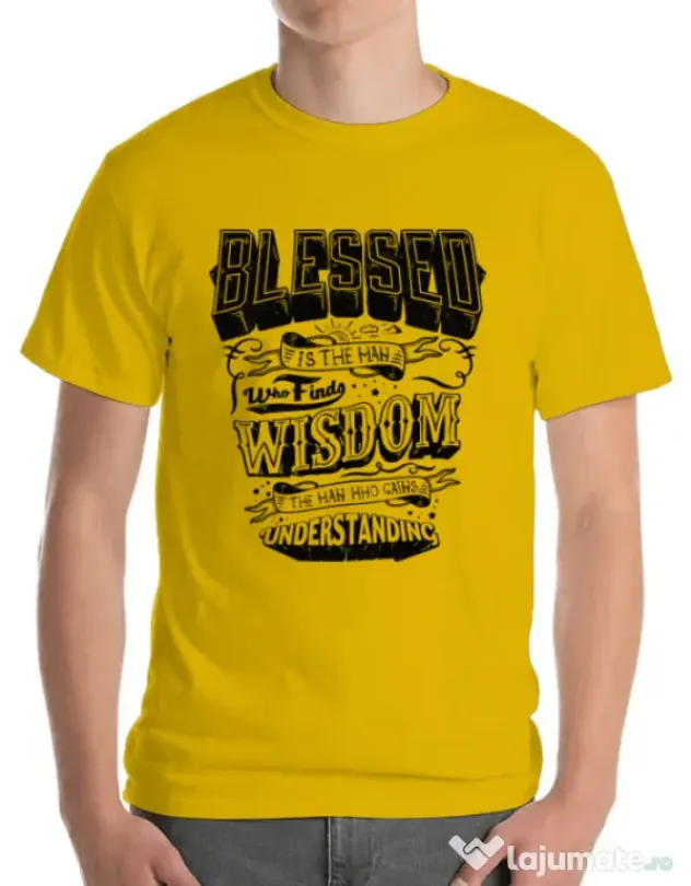 Tricou ADLER barbat Blessed Galben
