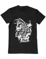 Tricou ADLER barbat Learn the rules Negru
