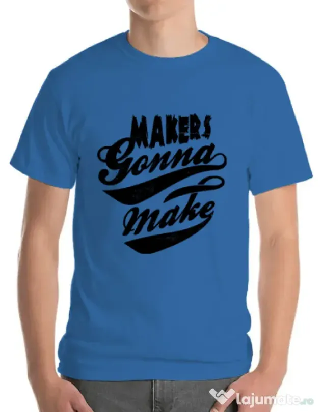 Tricou ADLER barbat Makers gonna make Albastru azuriu