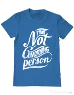 Tricou ADLER barbat Not a morning person Albastru azuriu
