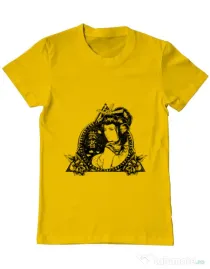 Tricou ADLER barbat Oriental vibes Galben