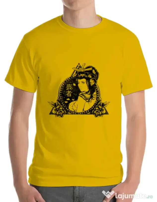 Tricou ADLER barbat Oriental vibes Galben