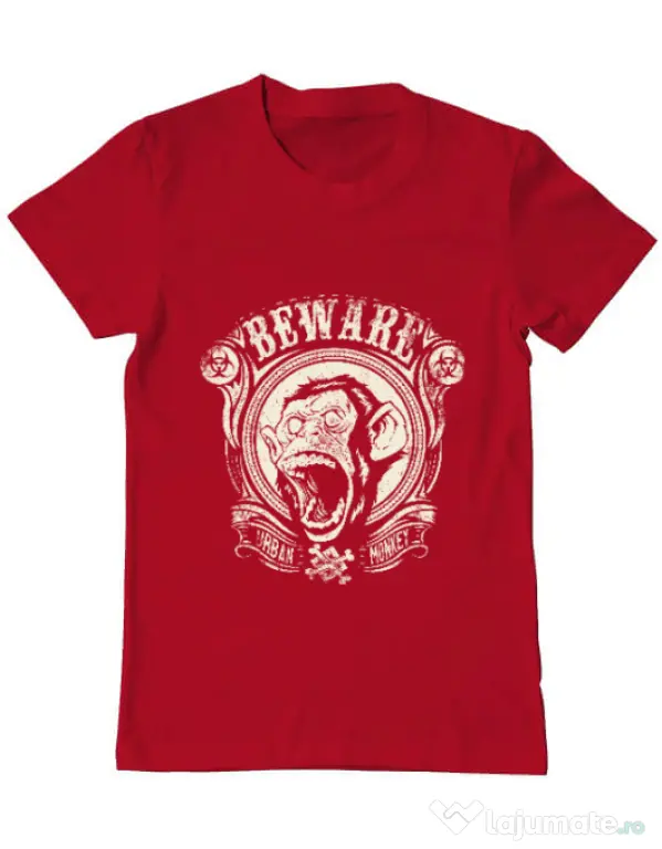 Tricou ADLER barbat Urban monkey Rosu