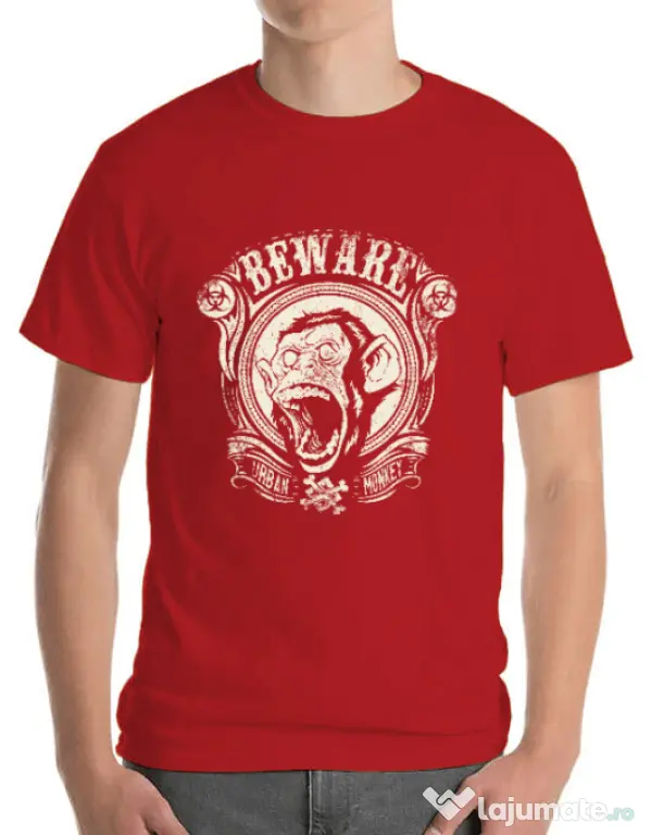 Tricou ADLER barbat Urban monkey Rosu