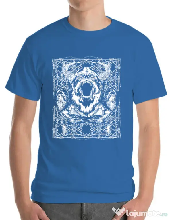 Tricou ADLER barbat Viking rage Albastru azuriu
