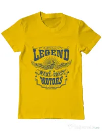 Tricou ADLER barbat West coast motors Galben