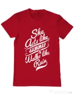 Tricou ADLER barbat She acts like summer Rosu