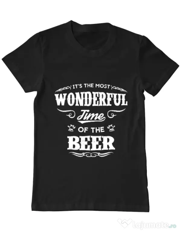 Tricou ADLER barbat Wonderful time of the beer Negru