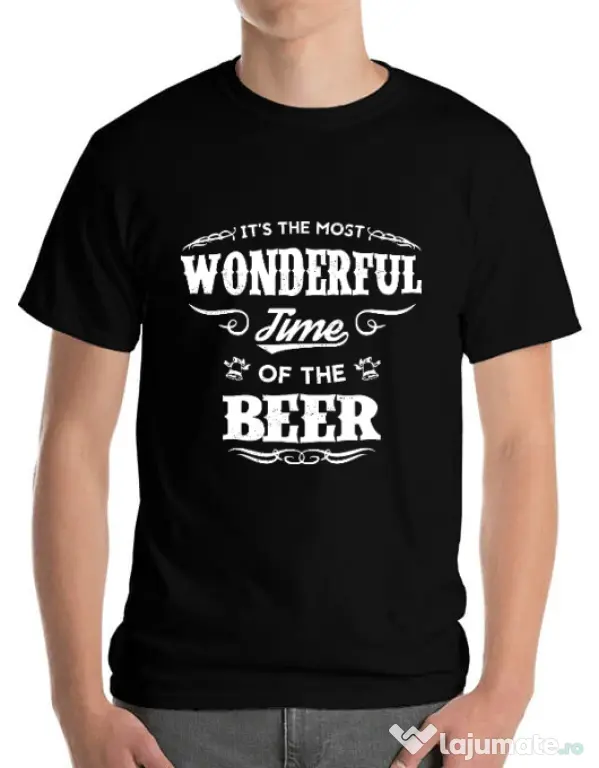 Tricou ADLER barbat Wonderful time of the beer Negru