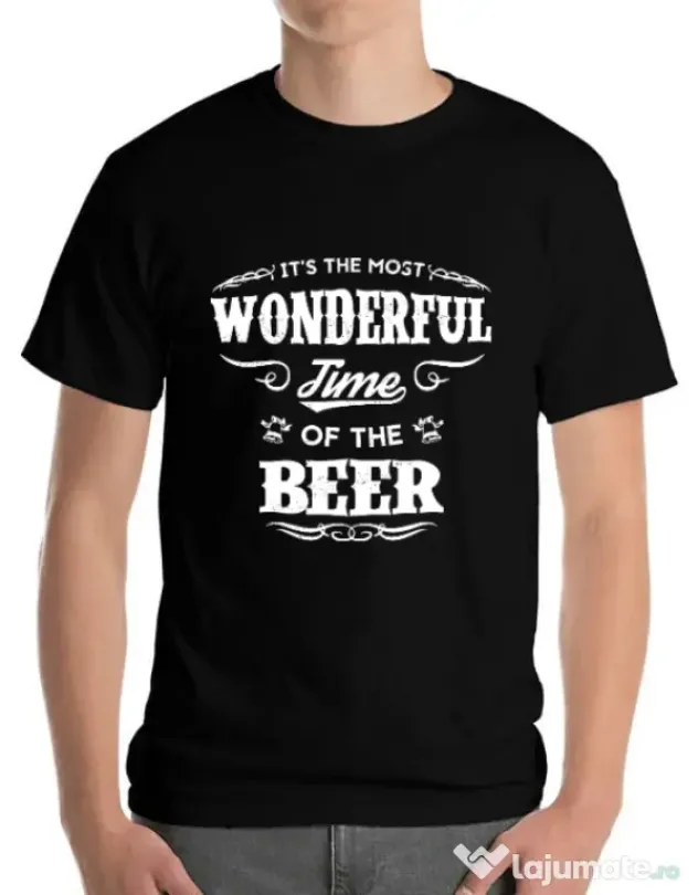 Tricou ADLER barbat Wonderful time of the beer Negru