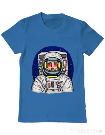 Tricou ADLER barbat I need some space Albastru azuriu
