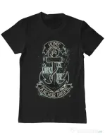 Tricou ADLER barbat The anchor drops Negru