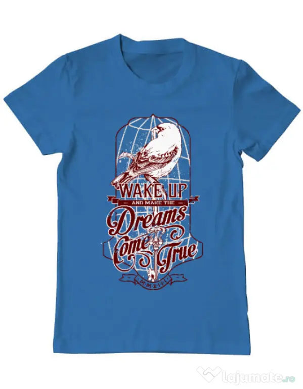 Tricou ADLER barbat Wake up Albastru azuriu