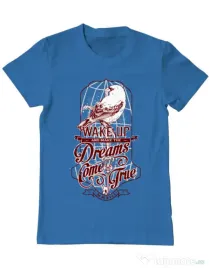 Tricou ADLER barbat Wake up Albastru azuriu