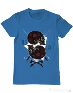 Tricou ADLER barbat Pitch black Albastru azuriu