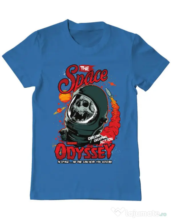Tricou ADLER barbat The space odyssey Albastru azuriu