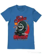 Tricou ADLER barbat The space odyssey Albastru azuriu