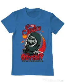 Tricou ADLER barbat The space odyssey Albastru azuriu