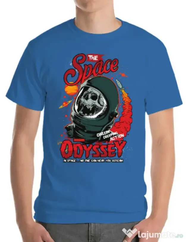 Tricou ADLER barbat The space odyssey Albastru azuriu