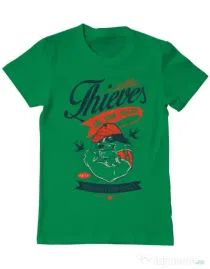 Tricou ADLER barbat Thieves in the Night Verde mediu