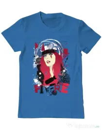 Tricou ADLER barbat Raining fire Albastru azuriu