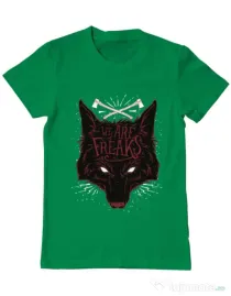 Tricou ADLER barbat We are freaks Verde mediu