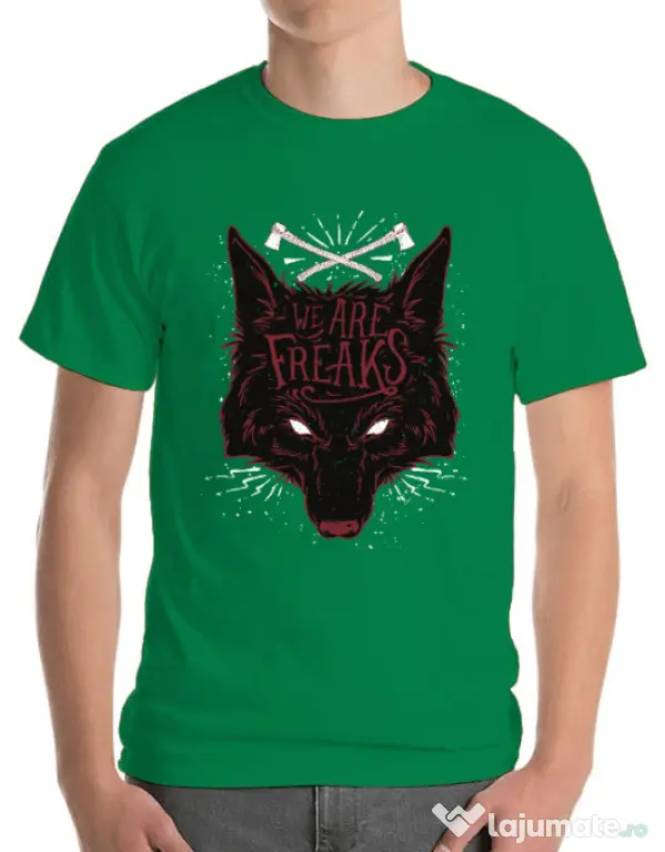 Tricou ADLER barbat We are freaks Verde mediu