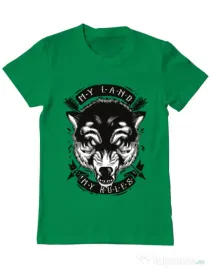Tricou ADLER barbat My Land My Rules Verde mediu