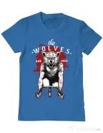 Tricou ADLER barbat The wolves are here Albastru azuriu