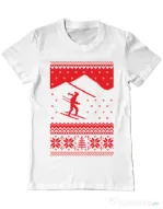 Tricou ADLER barbat Ski trip Alb