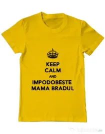 Tricou ADLER barbat Impodobeste mama bradul Galben