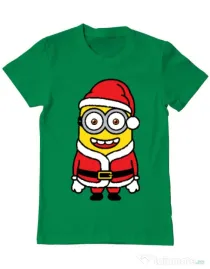Tricou ADLER barbat Santa minions Verde mediu