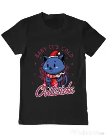 Tricou ADLER barbat Its cold outside Negru
