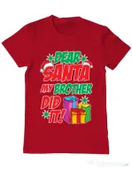 Tricou ADLER barbat My brother did it Rosu