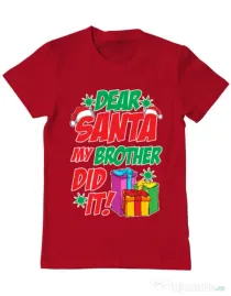 Tricou ADLER barbat My brother did it Rosu