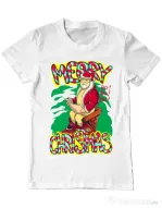 Tricou ADLER barbat Naughty Santa Alb