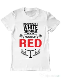 Tricou ADLER barbat White Christmas Alb