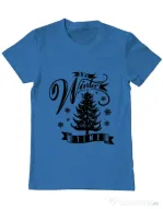 Tricou ADLER barbat Winter time Albastru azuriu