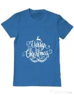 Tricou ADLER barbat Merry Christmas Albastru azuriu