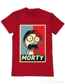 Tricou ADLER barbat Morty Rosu