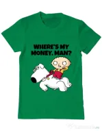 Tricou ADLER barbat Where s my money Verde mediu